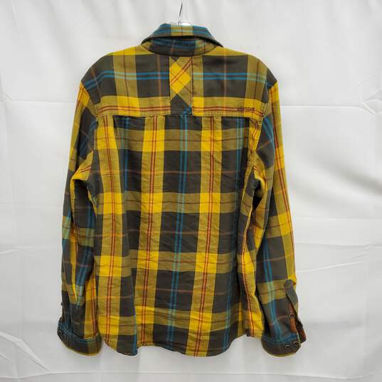 Marmot MN's Anderson Flannel Yellow Plaid Long Sleeve Shirt Size MM image number 2