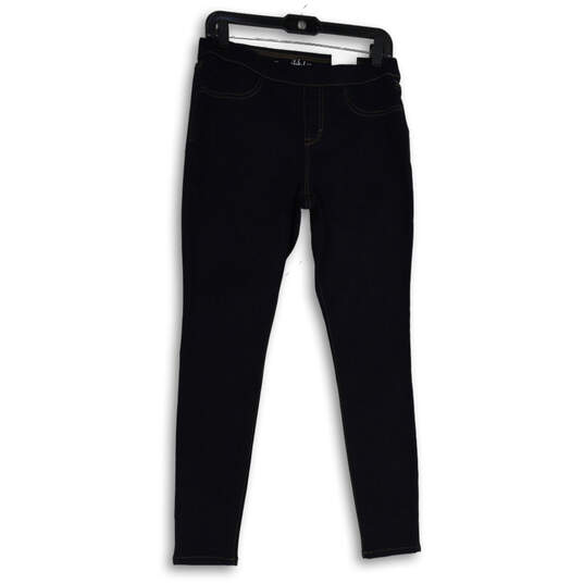 NWT Womens Blue Denim Dark Wash Mid-Rise Skinny Leg Jegging Jeans Size M image number 1