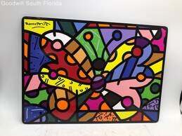 Romero Britto Placemats Set Of 6 Cork Back Pop Art Hearts Butterfly Flowers alternative image