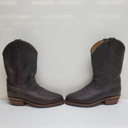 Chippewa Men’s Sz 10D Western Cowboy Pull On Boots Brown Leather