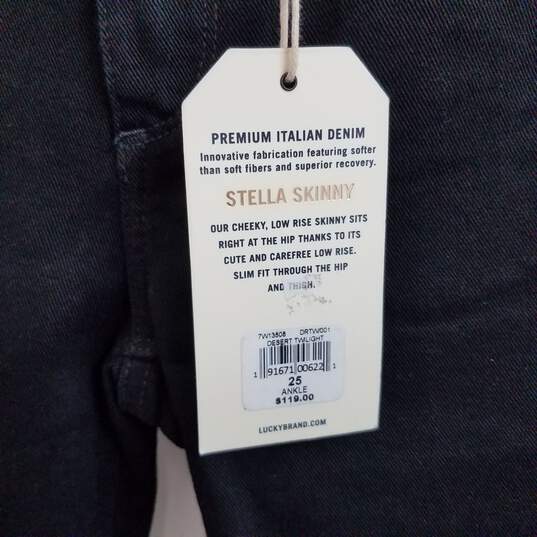 Lucky Brand Stella black skinny low rise ankle jeans 25 nwt image number 3