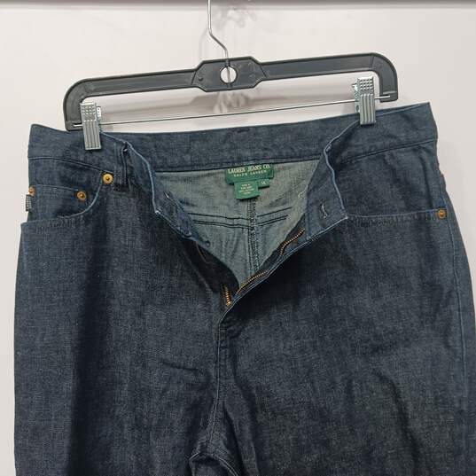 Lauren Jean Co. Women's Dark Blue Crop Jeans Size 14 image number 3