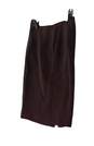 Womens Brown Dark Wash Back Zip Comfort Short Pencil Skirt Size 8 image number 3