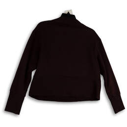 Womens Purple Mock Neck Long Sleeve Dri-Fit Pullover Sweatshirt Size Small alternative image