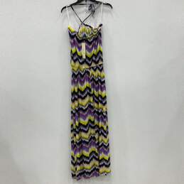 NWT Just Funky Womens Multicolor Sleeveless Halter Neck Tie Maxi Dress Size XL alternative image