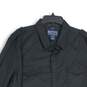 NWT Womens Black Long Sleeve Spread Collar Flap Pocket Button-Up Shirt Size XXL image number 2