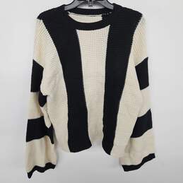 Black & White Stripped Knit Sweater