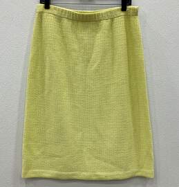 ST. JOHN Collection Knit Highlighter Yellow Skirt alternative image