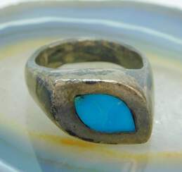 Artisan 925 Southwestern Turquoise Inlay Abstract Chunky & Band Rings alternative image