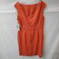 Women's Adriana Papell Size 16 Orange Sleeveless Linen Blend Midi Dress image number 6