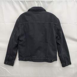 Levi's WM's Black Denim & Boa Sherpa Lining Snap Button Trucker Jacket Size M alternative image