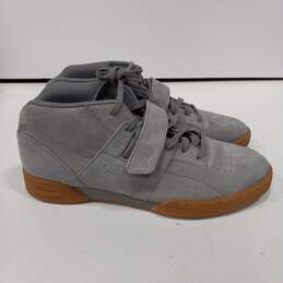 Reebok Men's Grey/Gum Mid Lace-Up Sneakers Size 10.5