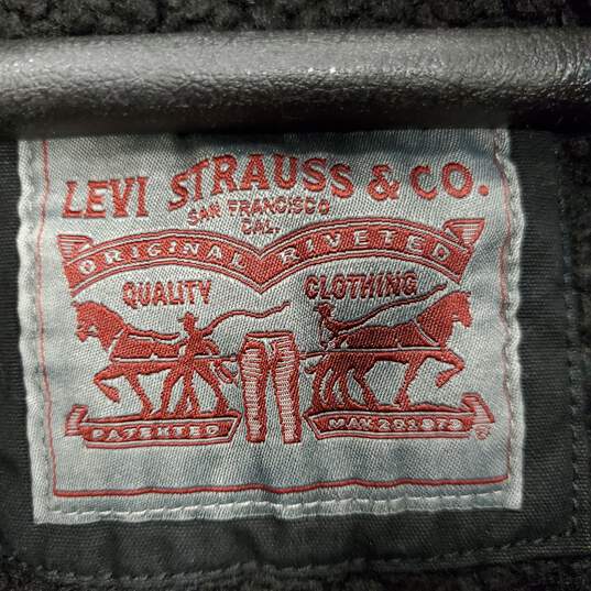 Levi's Men Black Jean Jacket W/Fleece Lining M image number 4