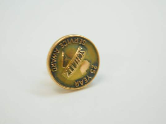 10K Yellow Gold 25 Years Of Service Pin 2.4g image number 1
