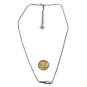 Designer Kendra Scott Silver-Tone Rhinestones Leanor Pendant Necklace image number 2