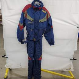 Spyder Men's Red & Navy Insulated Snow Ski Jumpsuit Size Large