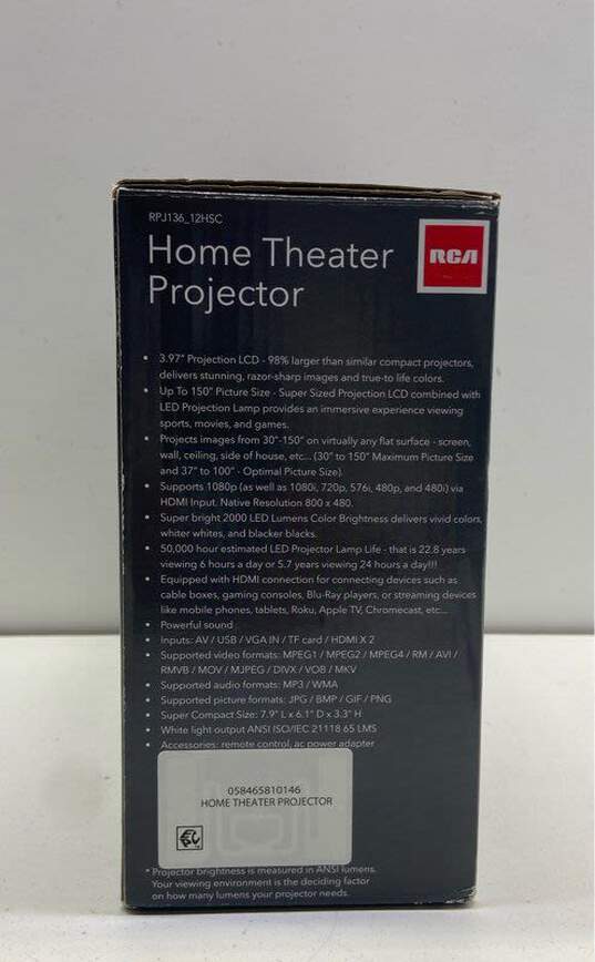 RCA 480P LCD Home Theater Projector image number 4