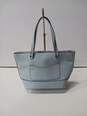 Guess Sky Blue Small Zip Up Tote Bag Purse Top Handle image number 2