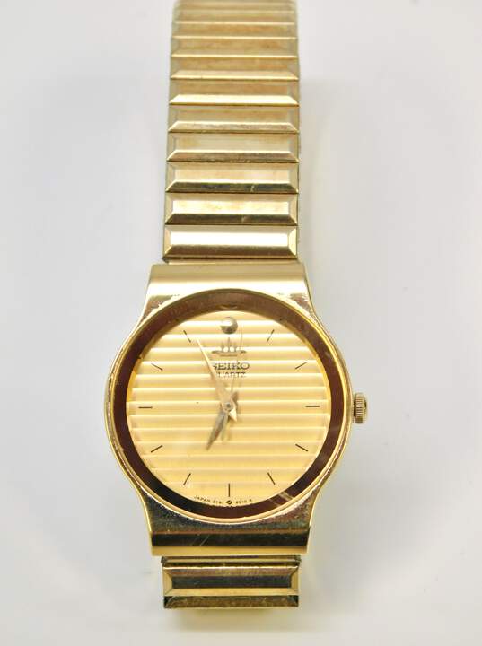 Buy the Seiko Quartz Gold Tone 5Y91-6010 Men's Watch | GoodwillFinds
