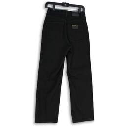 NWT Massimo Dutti Womens Black Denim High Rise Retro Straight Jeans Size 4 alternative image
