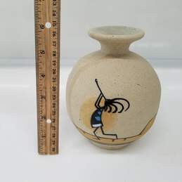 6 Inch Earthenware Hand Painted Jar with Cloth alternative image