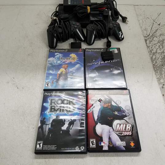 UNTESTED Sony PlayStation 2 PS2 Slim Console Bundle Controller & Games image number 1