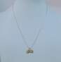 14K Yellow Gold Trolley Street Car Pendant Necklace 1.8g image number 1