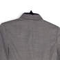 Womens Gray Peak Lapel Long Sleeve Flap Pocket Two Button Blazer Size 4 image number 4