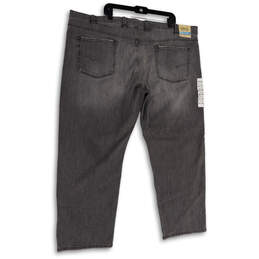 NWT Mens Gray Denim Medium Wash Relaxed Fit Stretch Cropped Jeans Sz 50x30 alternative image