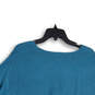 NWT Womens Blue KKnitted Long Sleeve V-Neck Pullover Sweater Size XL image number 4