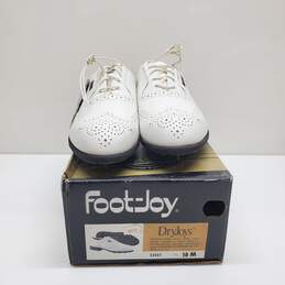 Men's Foot Joy Dry Joys White/Black Golf Shoes Size 10 Medium, Used