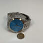 Designer Michael Kors Runway MK3292 Silver-Tone Blue Dial Analog Wristwatch image number 3