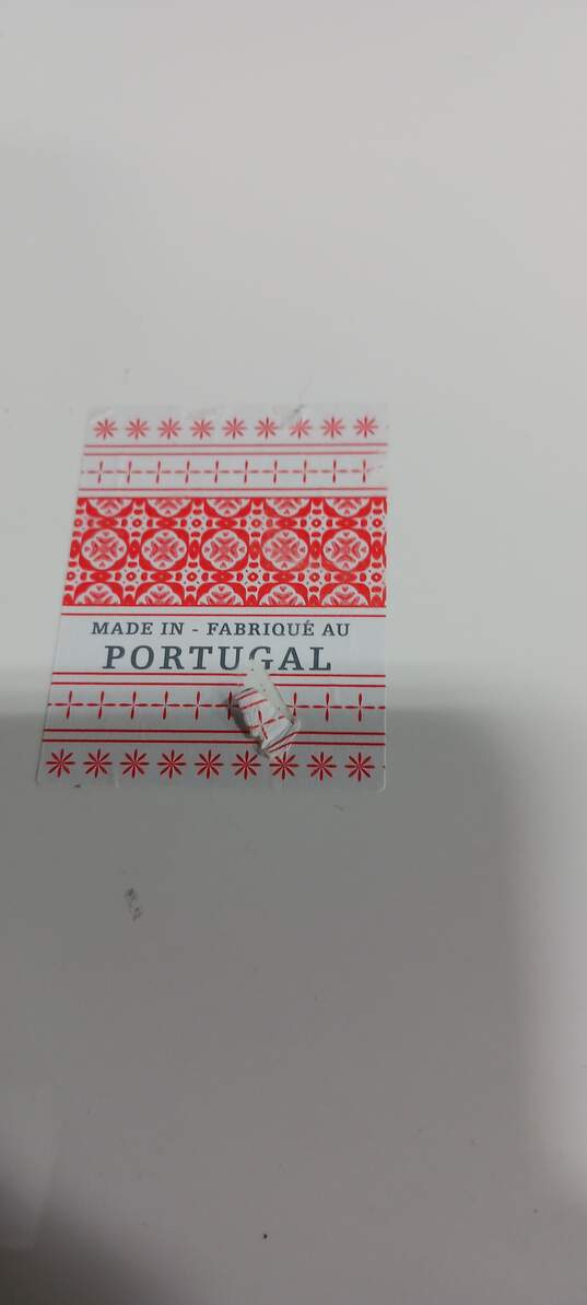 Fapor Portugal Delmar White Embossed Dots Rim Ceramic Platter image number 2