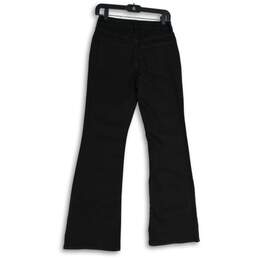 NWT Old Navy Womens Black Denim Dark Wash High Rise Flared Jeans Size 2 alternative image