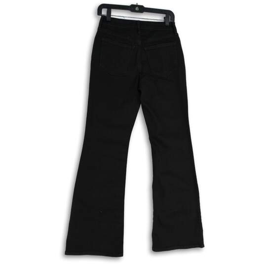NWT Old Navy Womens Black Denim Dark Wash High Rise Flared Jeans Size 2 image number 2