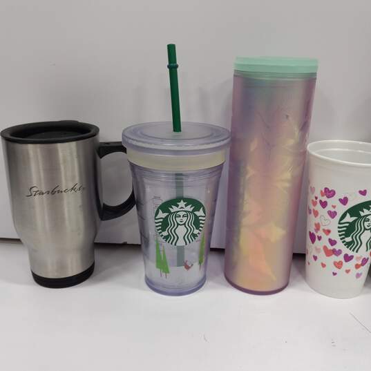 Bundle Of 7 Different Size, Color And Design Starbucks Coffee Cups image number 2