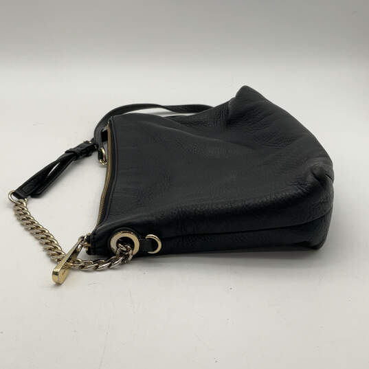 Womens Black Gold Inner Pockets Adjustable Strap Zipper Crossbody Bag image number 3