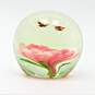 Vintage Murano Style Art Glass Flower & Bees Paperweight image number 2