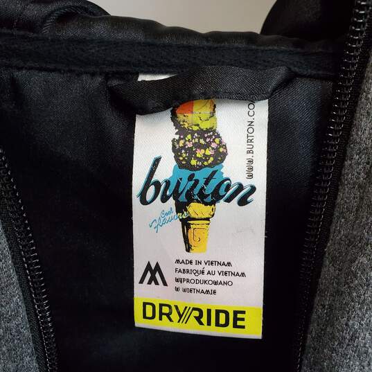 Burton Gray Full Zip Hooded Vest WM Size M image number 3