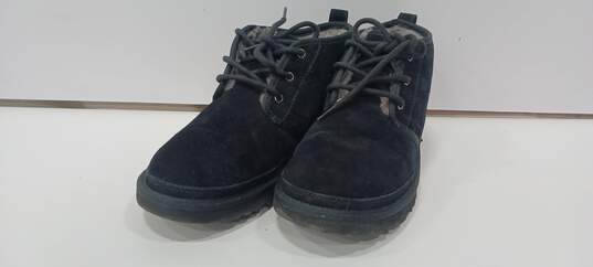 Ugg Unisex Black Suede Boots Size 10 image number 1