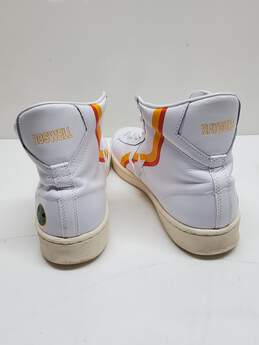 Converse Pro Leather High Top White Orange Sneakers Size 10.5 alternative image