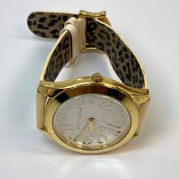 Designer Betsey Johnson Gold-Tone Stainless Steel Arabic Analog Wristwatch alternative image