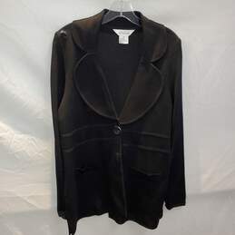 Exclusively Misook Black 3 Button Blazer Jacket Size M