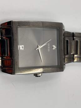 Mens U12557G2 Brass Tone Rectangular Diamond Accented Dress Wristwatch 150g alternative image