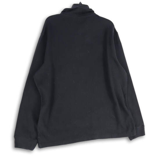 NWT Mens Black Mock Neck Long Sleeve Side Slit Pullover Sweater Size XL image number 2