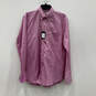 NWT Mens Pink Long Sleeve Spread Collar Button Up Dress Shirt Size 38-39 image number 1
