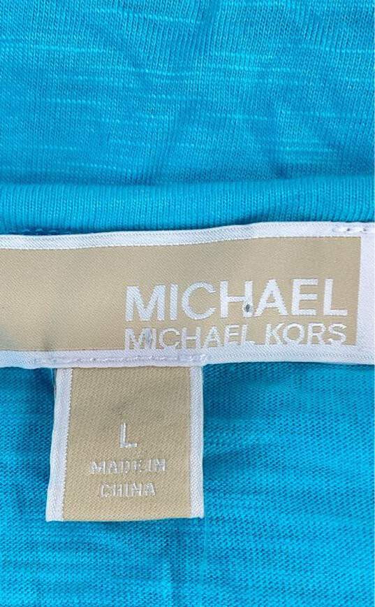 Michael Kors Blue T-shirt - Size Large image number 3
