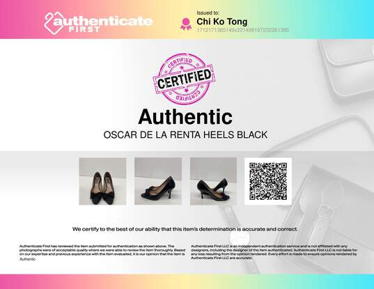 Oscar De La Renta Black Pump Heel Women 7 image number 11