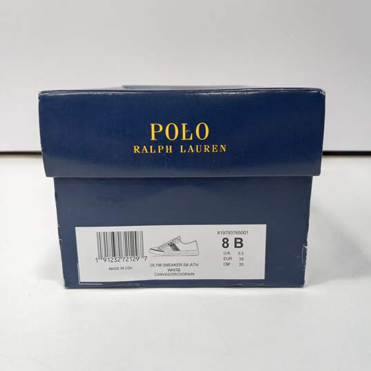 Polo by Ralph Lauren Olympic 2020 Themed Sneakers Size 8B w/ Matching Tie & Socks NWT image number 9