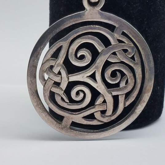 Silpada Vintage Sterling Silver Celtic Knot Pendant 20.9g image number 2